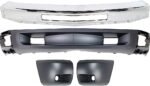 Replacement 4-Piece Kit, Front Bumper, For Models With Fog Lights, For Models With Tow Hook Holes, Chrome, Includes (1) Bumper, (2) Bumper End, and (1) Valance