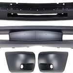 Replacement 4-Piece Kit, Front Bumper, For Models With Fog Lights, For Models With Tow Hook Holes, Primed, Includes (1) Bumper, (2) Bumper End, and (1) Valance