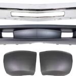 Replacement 4-Piece Kit, Front Bumper, For Models Without Fog Lights, For Models With Tow Hook Holes, Chrome, Includes (1) Bumper, (2) Bumper End, and (1) Valance