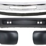 Replacement 5-Piece Kit, Front Bumper, Chrome, Includes (1) Bumper, (2) Bumper End, and (2) Valance