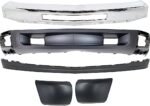 Replacement 5-Piece Kit, Front Bumper, Chrome, Includes (1) Bumper, (2) Bumper End, and (2) Valance