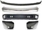 Replacement 5-Piece Kit, Front Bumper, Chrome, Includes (1) Bumper, (2) Bumper End, and (2) Valance