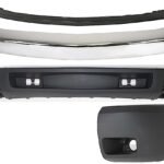 Replacement 4-Piece Kit, Front Bumper, Chrome, Includes (1) Bumper, (1) Bumper End, and (2) Valance