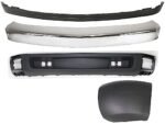 Replacement 4-Piece Kit, Front Bumper, Chrome, Includes (1) Bumper, (1) Bumper End, and (2) Valance