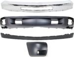 Replacement 4-Piece Kit, Front Bumper, Chrome, Includes (1) Bumper, (1) Bumper End, and (2) Valance