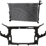 JC Whitney 2-Piece Kit Radiator Support Assembly, 3.8L, 6Cyl Includes (1) Radiator and (1) Radiator Support