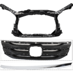 JC Whitney 3-Piece Kit Radiator Support Assembly, 3.5L, 6Cyl Includes (1) Grille Assembly, (1) Grille Trim and (1) Radiator Support