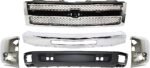 Replacement 5-Piece Kit, Grille Chrome, Includes (1) Bumper, (2) Bumper End, (1) Grille, and (1) Valance