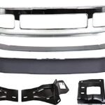 Replacement 7-Piece Kit, Front Bumper, Chrome, Includes (1) Bumper, (4) Bumper Bracket, (1) Bumper Trim, and (1) Valance