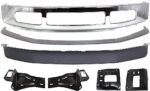 Replacement 7-Piece Kit, Front Bumper, Chrome, Includes (1) Bumper, (4) Bumper Bracket, (1) Bumper Trim, and (1) Valance