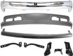 Replacement 8-Piece Kit, Front Bumper, Chrome, Includes (1) Bumper, (5) Bumper Bracket, (1) Bumper Trim, and (1) Valance