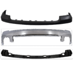 Replacement 3-Piece Kit, Front Bumper, Chrome, Includes (1) Bumper, (1) Bumper Bracket, and (1) Bumper Cover
