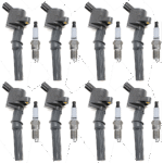 DriveWire 16-Piece Kit Ignition Coil, (8 Cyl., 4.6L/5.4L Engines)/(10 Cyl., 6.8L Engine), Includes (8) Ignition Coil and (8) Spark Plug