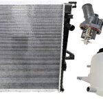 Replacement 3-Piece Kit Radiator, 2.3L Engine, Aluminum Core, Plastic Tank, includes Coolant Reservoir and Thermostat