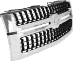 Replacement 9-Piece Kit Grille Chrome Shell with Textured Black Insert, Includes (1) Bumper, (4) Bumper End, (2) Fog Light, (1) Grille, and (1) Valance - Image 33