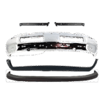 Replacement 5-Piece Kit, Front Bumper, Chrome, Includes (1) Bumper, (2) Bumper Bracket, and (2) Bumper Cover
