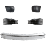 Replacement 5-Piece Kit, Front, Driver and Passenger Side Bumper, Chrome, Includes (1) Bumper and (4) Bumper End