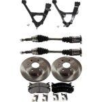 TrueDrive 7-Piece Kit Front, Driver and Passenger Side, Lower Control Arm, All Wheel Drive, With Front Torsion Bar Spring, includes Axle Assembly, Brake Discs, and Brake Pad Set