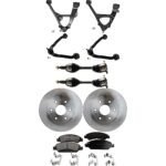 TrueDrive 9-Piece Kit Front, Driver and Passenger Side, Upper and Lower Control Arm, Four Wheel Drive/Rear Wheel Drive, R Series, w/ Front Torsion Bar Spring, includes Axle Assy, Brake Discs, and Brake Pad Set