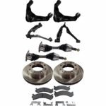 TrueDrive 10-Piece Kit Front, Driver and Passenger Side, Upper and Lower Control Arm, Includes (2) Axle Assembly, (2) Brake Disc, (1) Brake Pad Set, and (4) Control Arm