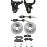 TrueDrive 7-Piece Kit Front, Driver and Passenger Side, Lower Control Arm, All Wheel Drive/Four Wheel Drive, includes Axle Assembly, Brake Disc, and Brake Pad Set