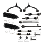 TrueDrive 14-Piece Kit Front, Driver and Passenger Side Axle Assembly, includes (2) Axle Assembly, (2) Ball Joint, (2) Control Arm, (2) Steering Rack Boot, (2) Sway Bar Link, and (4) Tie Rod End