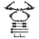 TrueDrive 10-Piece Kit Front, Driver and Passenger Side, Upper and Lower Control Arm, includes (1) Sway Bar Link, (4) Control Arm and (4) Control Arm