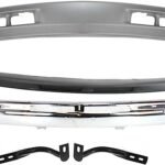 Replacement 5-Piece Kit, Front Bumper, Chrome, Includes (1) Bumper, (2) Bumper Bracket, (1) Bumper Trim, and (1) Valance