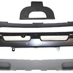 Replacement 4-Piece Kit, Front, Upper Primed Bumper Cover, Includes (1) Bumper, (1) Bumper Cover, (1) License Plate Bracket, and (1) Valance