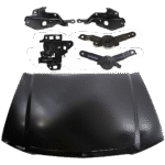 Replacement 6-Piece Kit Factory Style Hood, Steel, Primed, Includes (1) Hood, (4) Hood Hinge, and (1) Hood Latch