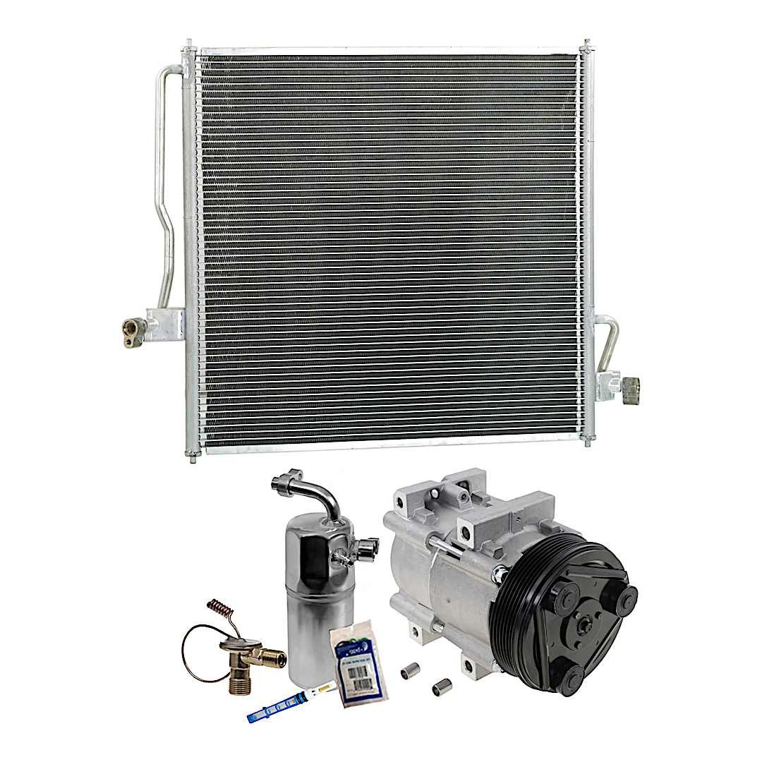 kit-061121-132_1.jpg DriveMotive 3-Piece Kit A/C Compressor, 6-Groove Pulley, includes A/C Condenser, and A/C Service Kit (A/C Accumulator, A/C Orifice Tube, and A/C O-Ring and Gasket Seal Kit) - Image 1