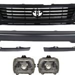 Replacement 6-Piece Kit, Front Bumper, Fleetside, RWD, Painted Black, Includes (1) Bumper, (1) Grille, (2) Headlight, and (2) Headlight Filler