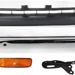 Replacement 6-Piece Kit, Front Bumper, Fleetside, RWD, Chrome, Includes (1) Bumper, (2) Bumper Bracket, (2) Turn Signal Light, and (1) Valance