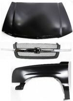 Replacement 3-Piece Kit, Front, Driver Side Fender, Includes (1) Fender, (1) Grille, and (1) Hood
