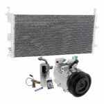 DriveMotive 3-Piece Kit A/C Compressor, 6-Groove Pulley, includes A/C Condenser, and A/C Service Kit (A/C Expansion Valve, A/C Receiver Drier, and A/C O-Ring and Gasket Seal Kit)