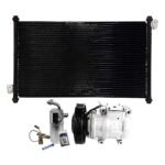 DriveMotive 3-Piece Kit A/C Compressor, 6-Groove Pulley, includes A/C Condenser, and A/C Service Kit (A/C Expansion Valve, A/C Receiver Drier, and A/C O-Ring and Gasket Seal Kit)