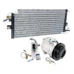 DriveMotive 3-Piece Kit A/C Compressor, 4-Groove Pulley, includes A/C Condenser, and A/C Service Kit (A/C Expansion Valve, A/C Receiver Drier, and A/C O-Ring and Gasket Seal Kit)