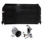 DriveMotive 3-Piece Kit A/C Compressor, 6-Groove Pulley, includes A/C Condenser, and A/C Service Kit (A/C Expansion Valve, A/C Receiver Drier, and A/C O-Ring and Gasket Seal Kit)
