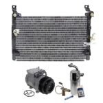 DriveMotive 3-Piece Kit A/C Compressor, 4-Groove Pulley, includes A/C Condenser, and A/C Service Kit (A/C Expansion Valve, A/C Receiver Drier, and A/C O-Ring and Gasket Seal Kit)