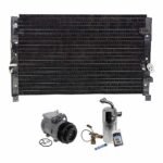 DriveMotive 3-Piece Kit A/C Compressor, 4-Groove Pulley, includes A/C Condenser, and A/C Service Kit (A/C Expansion Valve, A/C Receiver Drier, and A/C O-Ring and Gasket Seal Kit)