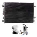 DriveMotive 3-Piece Kit A/C Compressor, 6-Groove Pulley, includes A/C Condenser, and A/C Service Kit (A/C Expansion Valve, A/C Expansion Valve, A/C Receiver Drier, and A/C O-Ring and Gasket Seal Kit)