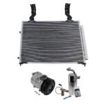 DriveMotive 3-Piece Kit A/C Compressor, 6-Groove Pulley, includes A/C Condenser, and A/C Service Kit (A/C Expansion Valve, A/C Expansion Valve, A/C O-Ring and Gasket Seal, and Drier Desiccant Element)