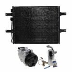 DriveMotive 3-Piece Kit A/C Compressor, 8-Groove Pulley, includes A/C Condenser, and A/C Service Kit (A/C Accumulator, A/C Discharge and Liquid Line, and A/C O-Ring and Gasket Seal Kit)