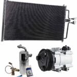 DriveMotive 3-Piece Kit A/C Compressor, 6-Groove Pulley, includes A/C Condenser, and A/C Service Kit (A/C Accumulator, A/C Orifice Tube, and A/C O-Ring and Gasket Seal Kit)