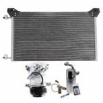 DriveMotive 3-Piece Kit A/C Compressor, Turbocharged, DIESEL, 6-Groove Pulley, includes A/C Condenser, and A/C Service Kit (A/C Accumulator, A/C Orifice Tube, and A/C O-Ring and Gasket Seal Kit)