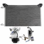 DriveMotive 3-Piece Kit A/C Compressor, Turbocharged, DIESEL, 6-Groove Pulley, includes A/C Condenser, and A/C Service Kit (A/C Accumulator, A/C Orifice Tube, and A/C O-Ring and Gasket Seal Kit)