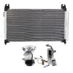 DriveMotive 3-Piece Kit A/C Compressor, 6-Groove Pulley, includes A/C Condenser, and A/C Service Kit (A/C Accumulator, A/C Expansion Valve, and A/C O-Ring and Gasket Seal Kit)