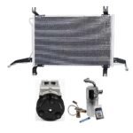 DriveMotive 3-Piece Kit A/C Compressor, 8-Groove Pulley, includes A/C Condenser, and A/C Service Kit (A/C Accumulator, A/C Orifice Tube, and A/C O-Ring and Gasket Seal Kit)