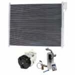 DriveMotive 3-Piece Kit A/C Compressor, 8-Groove Pulley, includes A/C Condenser, and A/C Service Kit (A/C Accumulator, A/C Orifice Tube, and A/C O-Ring and Gasket Seal Kit)