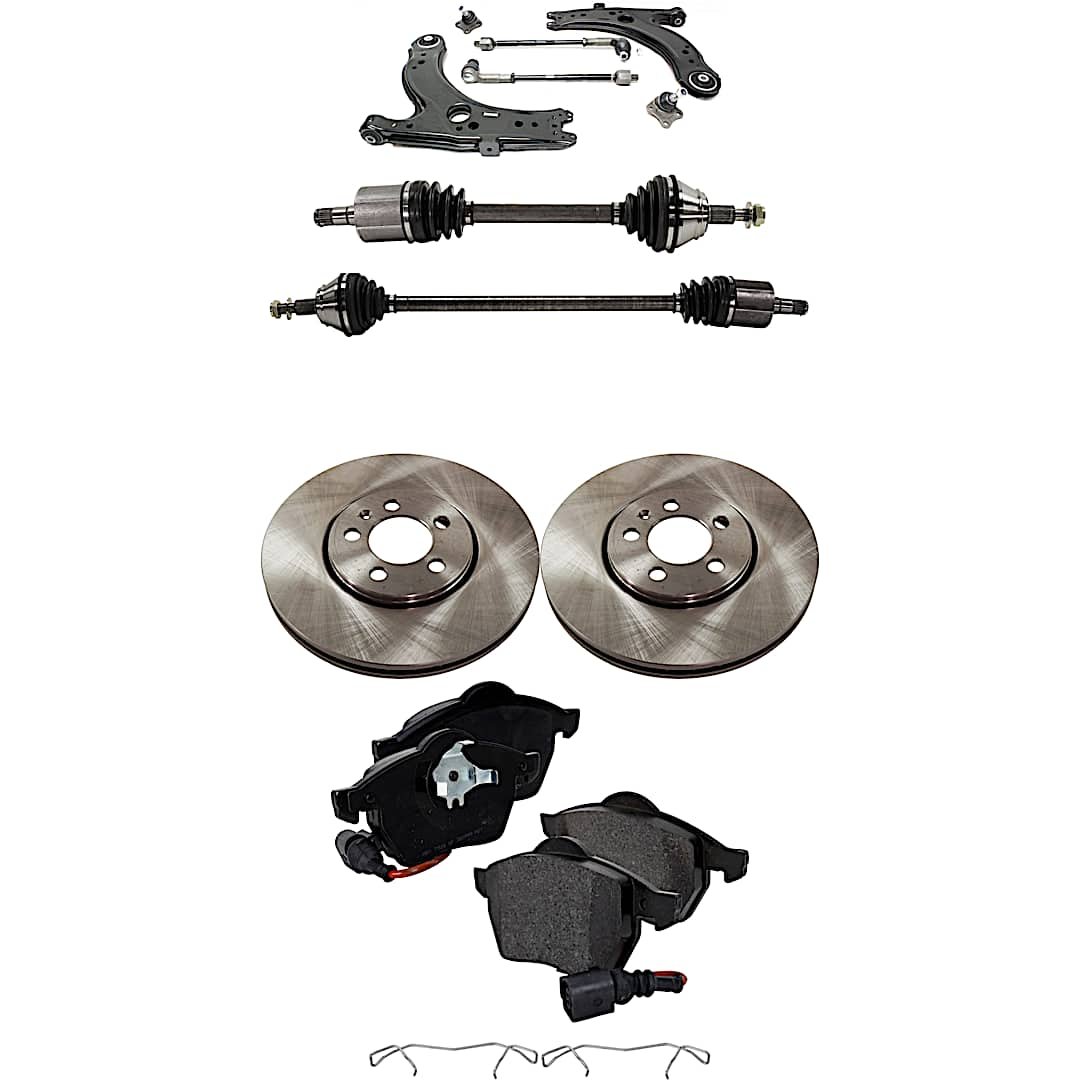 kit-062422-441_1.jpg TrueDrive 6-Piece Kit Front, Driver and Passenger Side, Lower Control Arm, includes Axle Assembly, Brake Discs, and Brake Pad Set - Image 1